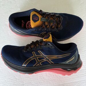 Asics GT 2000 11 Trail Running Shoes Blue/Papaya Womens Sz 9.5 Wide